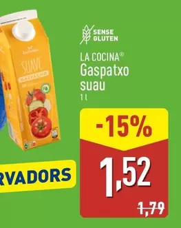 Oferta de La Cocina - Gaspatxo Suau por 1,52€ en ALDI