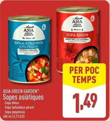 Oferta de Asia Green Garden - Sopes Asiàtiques por 1,49€ en ALDI