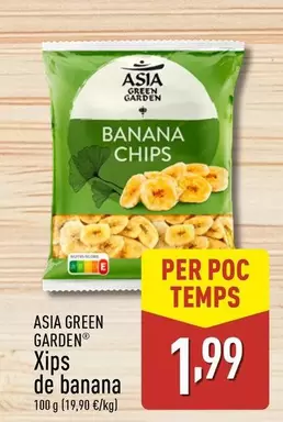Oferta de Asia Green Garden - Xips De Banana por 1,99€ en ALDI