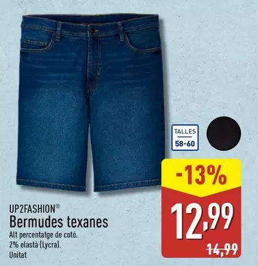 Oferta de Up2fashion - Bermudes Texanes por 12,99€ en ALDI