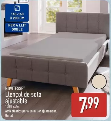 Oferta de Novitesse - Llencol De Sota Ajustable por 7,99€ en ALDI
