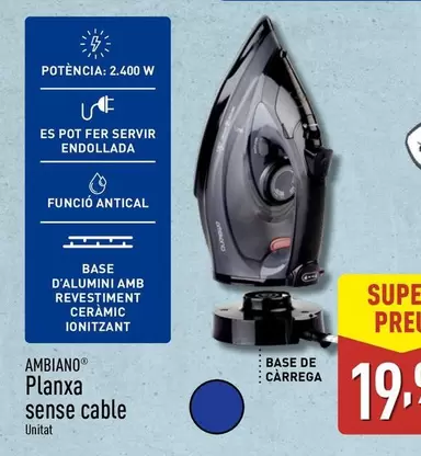Oferta de Planxa Vertical por 19,99€ en ALDI