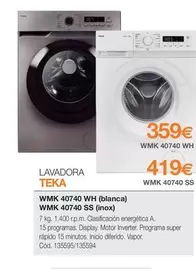 Oferta de Teka - Lavadora  por 359€ en Expert