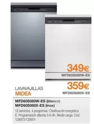 Oferta de Midea - Lavavajillas  por 349€ en Expert