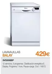 Oferta de Balay - Lavavajillas por 429€ en Expert