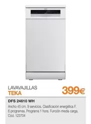 Oferta de Teka - Lavavajillas por 399€ en Expert