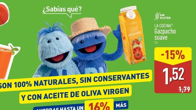Oferta de La Cocina - Gazpacho Suave por 1,52€ en ALDI