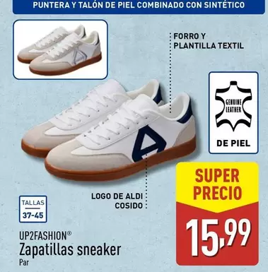 Oferta de Up2fashion - Zapatillas Sneaker por 15,99€ en ALDI