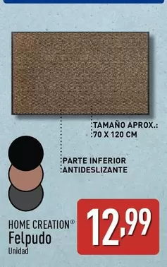 Oferta de Home Creation - Felpudo por 12,99€ en ALDI