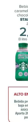 Oferta de Starbucks - Bebida Protein Caramelo-Avellana O Chocolate-Mocha por 2,95€ en Carrefour