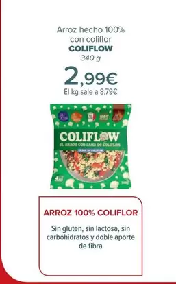 Oferta de Coliflow - Arroz Hecho 100% Con Coliflor por 2,99€ en Carrefour