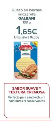 Oferta de Galbani - Queso En Lonchas Mozzarella   por 1,65€ en Carrefour