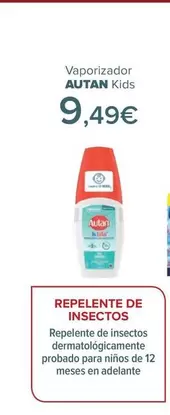 Oferta de Autan - Vaporizador Kids por 9,49€ en Carrefour