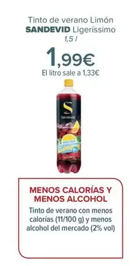 Oferta de Sandevid - Tinto De Verano Limón  por 1,99€ en Carrefour