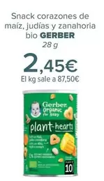Oferta de Gerber - Snack Corazones De Maíz Judías Y Zanahoria Bio  por 2,45€ en Carrefour