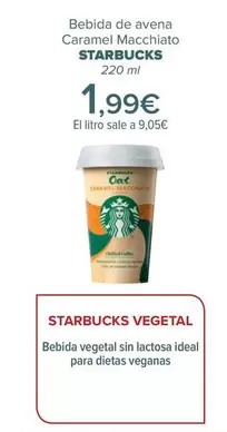 Oferta de Starbucks - Bebida De Avena Caramel Macchiato   por 1,99€ en Carrefour