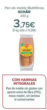 Oferta de Schär - Pan De Molde Multifibras  por 3,75€ en Carrefour