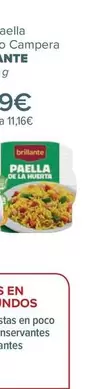 Oferta de Brillante - Bowl Paella De La Huerta O Campera  por 2,79€ en Carrefour