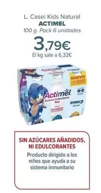Oferta de Actimel - L Casei Kids Natural   por 3,79€ en Carrefour