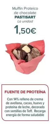 Oferta de Pastisart - Muffin Proteico  De Chocolate   por 1,5€ en Carrefour