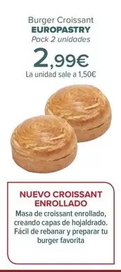 Oferta de Europastry - Burger Croissant  por 2,99€ en Carrefour