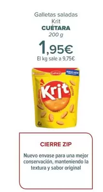 Oferta de Cuétara - Galletas Saladas  Krit  por 1,95€ en Carrefour