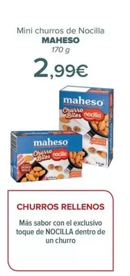 Oferta de Maheso - Mini Churros De Nocilla  por 2,99€ en Carrefour