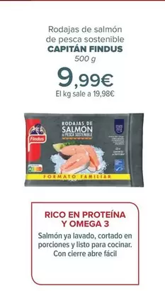 Oferta de Capitan Findus - Rodajas De Salmón De Pesca Sostenible por 9,99€ en Carrefour