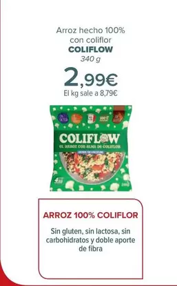 Oferta de Coliflow - Arroz Hecho 100% Con Coliflor por 2,99€ en Carrefour
