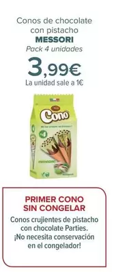 Oferta de Messori - Conos De Chocolate  Con Pistacho   por 3,99€ en Carrefour
