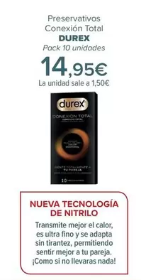 Oferta de Durex - Preservativos Conexión Total   por 14,95€ en Carrefour