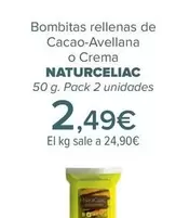 Oferta de Naturceliac - Bombitas Rellenas De  Cacao-Avellana  O Crema   por 2,49€ en Carrefour