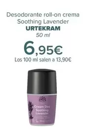Oferta de Urtekram - Desodorante Roll-on Crema Soothing Lavender   por 6,95€ en Carrefour