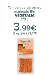 Oferta de Vegetalia - Tempeh De Garbanzo  Marinado Bio   por 3,99€ en Carrefour