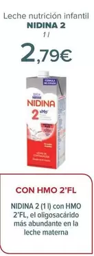 Oferta de Nidina - Leche Nutrición Infantil 2 por 2,79€ en Carrefour