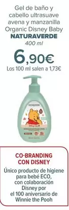 Oferta de Naturaverde - Gel De Baño Y Cabello Ultrasuave  Avena Y Manzanilla  Organic Disney Baby   por 6,9€ en Carrefour