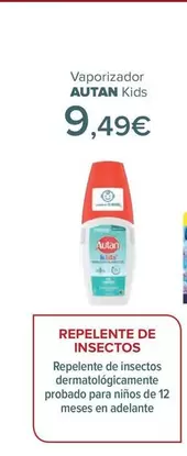Oferta de Autan - Vaporizador Kids por 9,49€ en Carrefour