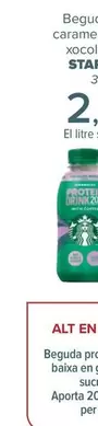 Oferta de Starbucks - Bebida Protein Caramelo-Avellana O Chocolate-Mocha por 2,95€ en Carrefour