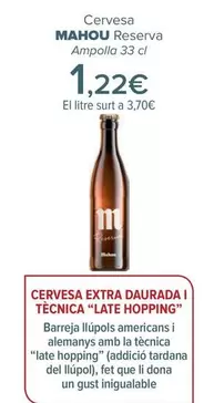 Oferta de Mahou - Cerveza  Reserva por 1,22€ en Carrefour