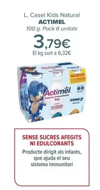 Oferta de Actimel - L Casei Kids Natural   por 3,79€ en Carrefour