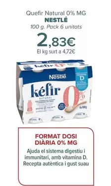Oferta de Nestlé - Kéfir Natural 0% M.G. por 2,83€ en Carrefour