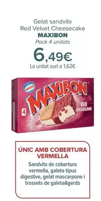 Oferta de Maxibon - Helado Sándwich Red Velvet Cheesecake por 6,49€ en Carrefour