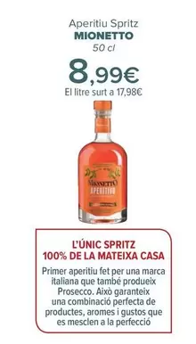 Oferta de Mionetto - Aperitivo Spritz   por 8,99€ en Carrefour