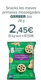 Oferta de Gerber - Snack Mis Primeros Mordisquitos Bio por 2,45€ en Carrefour