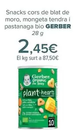 Oferta de Gerber - Snack Corazones De Maíz Judías Y Zanahoria Bio  por 2,45€ en Carrefour