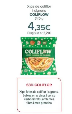 Oferta de Coliflow - Chips De Coliflor Y Garbanzos por 4,35€ en Carrefour