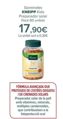 Oferta de Kneipp - Gominolas Kids Preparador Solar por 17,9€ en Carrefour
