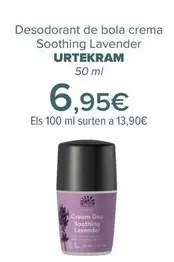 Oferta de Urtekram - Desodorante Roll-on Crema Soothing Lavender   por 6,95€ en Carrefour