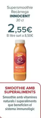 Oferta de Innocent - Supersmoothie Recarga por 2,55€ en Carrefour