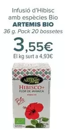 Oferta de Artemis Bio - Infusión Hibisco  Con Especias Bio   por 3,55€ en Carrefour